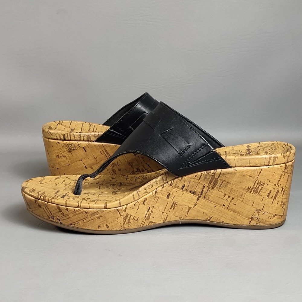 Vionic Atlantic Cameron Natural Womens Faux Leather Cork Thong Wedge Sz 7 - Picture 11 of 16